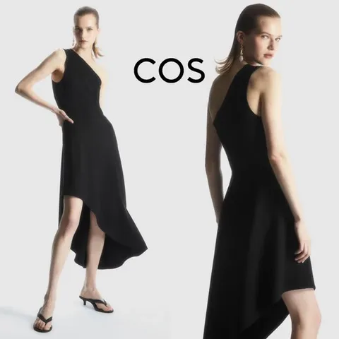코스 Cos CO550AA95ITG 여자 비대칭 원 숄더 미디 원피스 드레스