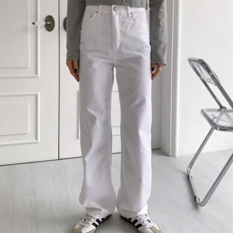 [미라클세븐][M7] 여자 백바지 워싱코튼 순면 H라인 팬츠