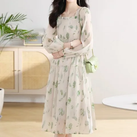 [드레스허그] 그렐리아 쉬폰 플로럴 원피스