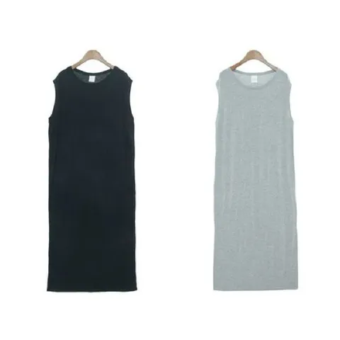 롱원피스 시원한 레이온 소재 민소매 기능성 여자옷