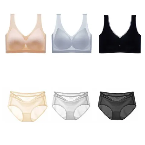 캐시 노와이어 노후크 심리스브라 + 팬티 세트 브래지어 속옷 여