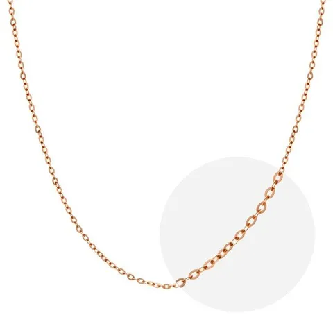 [모아르] 18K 신함마 체인 목걸이 줄 핑크 골드 1mm
