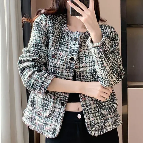 [패션시그널] 빈티지엣지 보카시 트위드 자켓 9B4C75