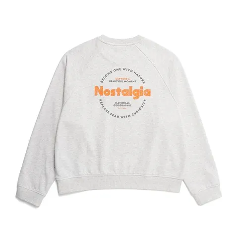 내셔널지오그래픽 N231WSW901 여성 세미 오버핏 맨투맨 OATMEAL