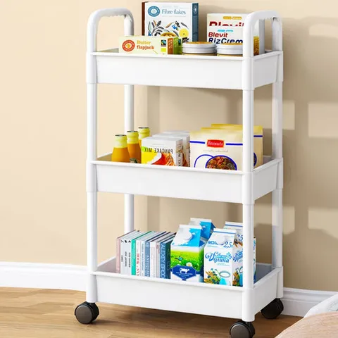 이동식 3단 트롤리 수납장 수납 정리함 틈새선반 트레이 주방