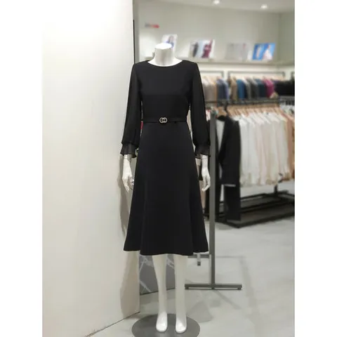 [KL] 슬리브 배색 A 라인 원피스 KGOPOD9100