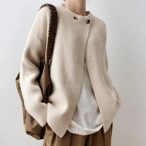 여성 숄 니트 가디건 골지 랩가디건 가볍게 걸칠옷