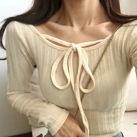 [드레스날다]말랑쫀득이 홀터넥 스트랩 골지 크롭 티셔츠
