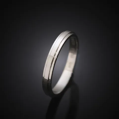 (중고명품반지)까르띠에 다무르 웨딩밴드 플래티늄 50호 2.5mm