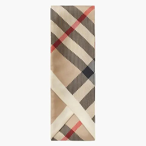 아르떼스 버버리 실크 스키니 스카프 8083301 A7026 베이지