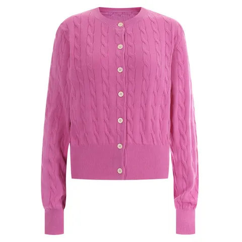 러블리 여성 세미크롭 면100 니트 가디건 FR.B-WCD-11851-핑크