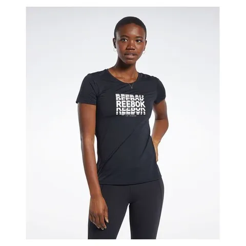 [리복]Reebok 여성 TS AC 그래픽 반팔 티셔츠 - 블랙 / FJ2903 RETS2E351BK