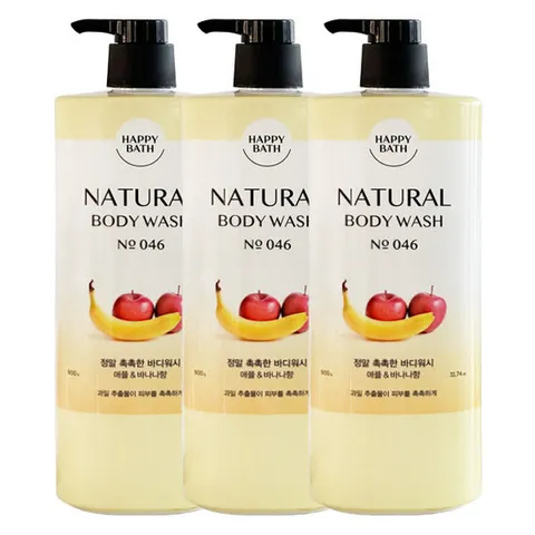 [해피바스]해피바스 정말 촉촉한 바디워시 900g x3