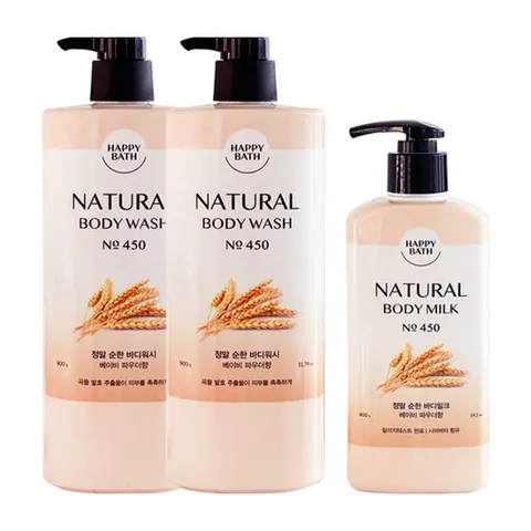 [해피바스]해피바스 정말 순한 바디워시 900g x2 + 순한 바디로