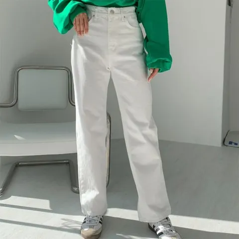 [옷자락]여자 캠퍼스 개강룩 SS 다크컬러 중통 백바지 팬츠