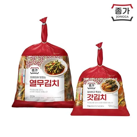 종가 열무김치 2.5kg+갓김치 1kg