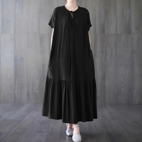 [쿠잉]여성 5컬러 챠르르 빅사이즈 오버핏 롱 원피스