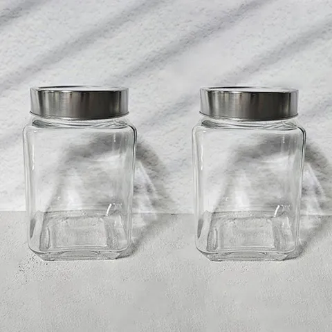 사각 유리병 750ml 2P 밀폐용기 저장 보관용기