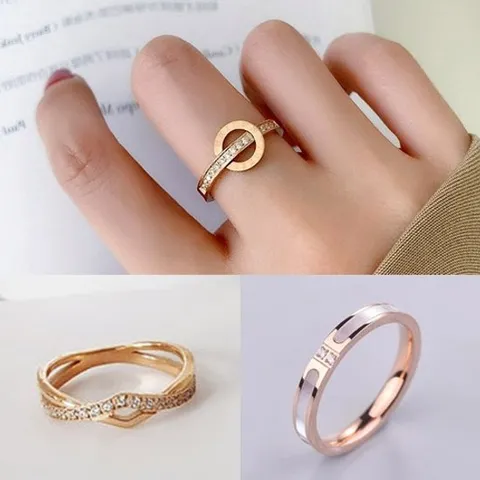 [잇백잇슈]우아한티타늄링3종 고급스러운 심플 예쁜 데일리 여성