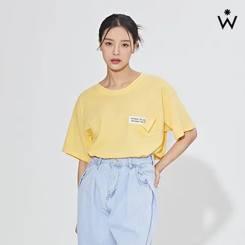 [위시드]라운드넥 오버핏 티셔츠 (WIAATS005)