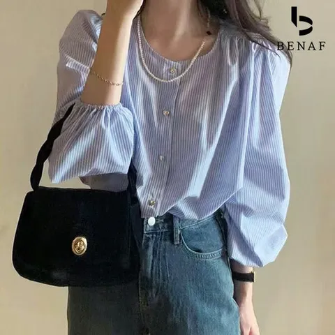 [베나프]아방 소매볼륨 블라우스_FF1BL004