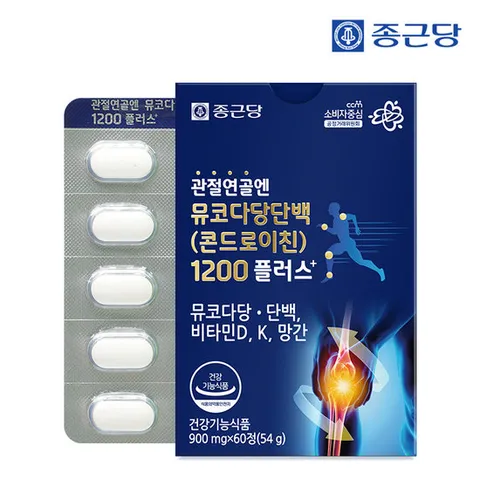 종근당 관절연골엔 뮤코다당단백 콘드로이친 1200 플러스 1박스
