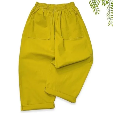 [애슬릿][애슬릿]컬러 밴딩 주머니 미시 배기 바지 팬츠