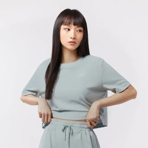 아키클래식 우먼스 여성 세미 플레인 크롭  반팔티셔츠