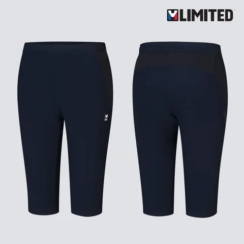 엠리밋 여성 7부 스판바지 54862 네이비 반바지 운동