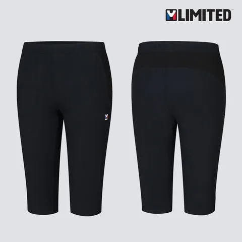 엠리밋 여성 7부 스판바지 54816 블랙 반바지 운동