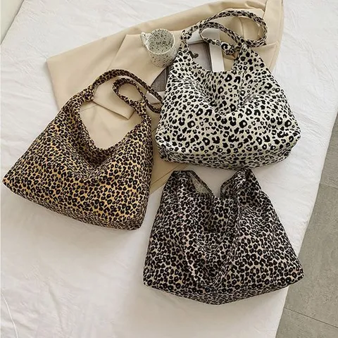 호피 패브릭 숄더백 여자 레오파드 쇼퍼백 캐주얼백