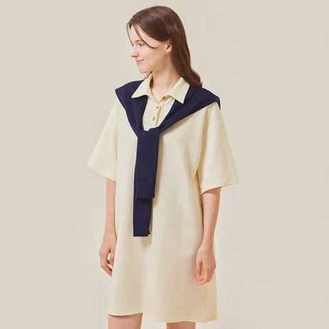 [ 롯데백화점 ][포커스]PK카라원피스+숄더머플러SET PBBF4M1OP3081