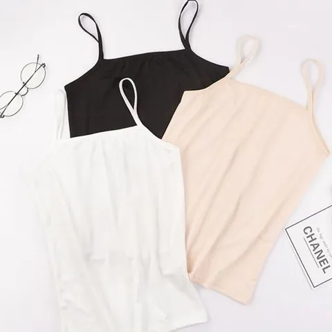 기본런닝브라 여성 데일리 스퀘어넥 이너 기본 스판 끈나시 민소