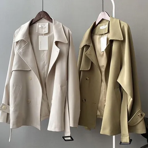 여자 하프 트렌치 코트 봄 가을 숏트렌치 야상 자켓