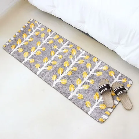 주방매트 뽀송이 두툼 돈나무 가든 침실 50x135cm 물세탁