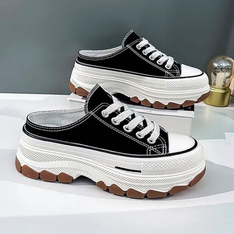 여성 2컬러 뮬 스니커즈 운동화 통굽 키높이 ZG-B3