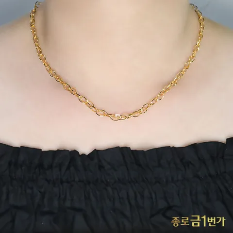 여자 순금 목걸이 꼬임 체인 18.75g