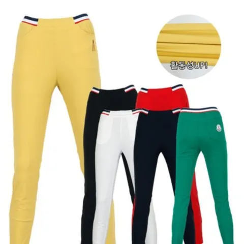 [티엔디]여성 여름 골프웨어 골프 허리 밴딩 슬림핏 쿨 바지