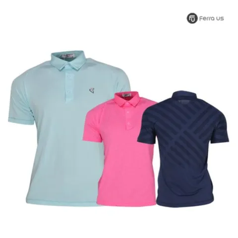 [티엔디]남성 여름 골프웨어 골프 카라 냉감 반팔 면 티셔츠