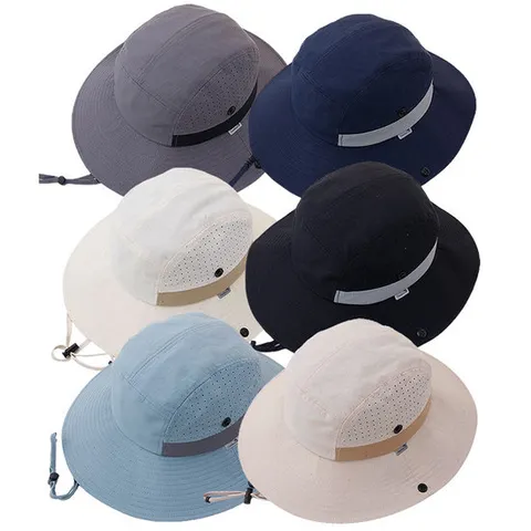 [마메든]배색라인 턱끈 아웃도어 모자 6color 단체 등산 여름 선