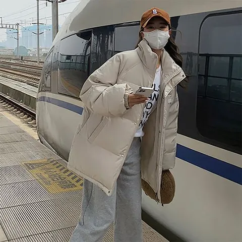 여자 캐주얼 루즈핏 겨울 도톰 숏 패딩 포근 점퍼