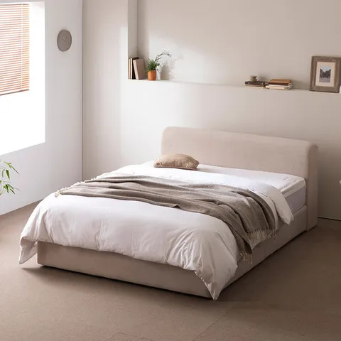 젠티스 파운드 패브릭 평상형 침대 Q/K [자모고 유로탑 포켓 Q]