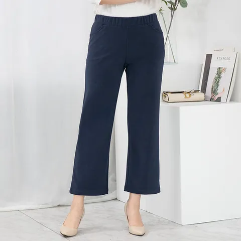 엄마옷 기모 밴딩 스판 통바지 1GHJ21851 중년여성 마담 60 70대  빅사이즈 할머니