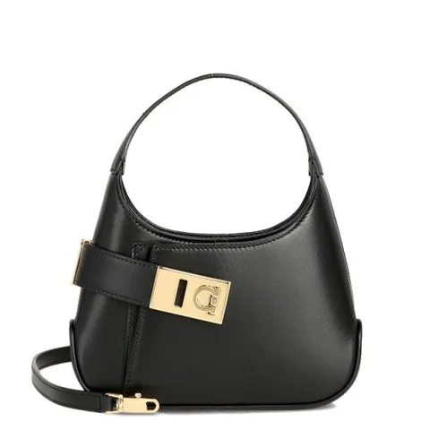 [페라가모] 간치니 로고 21 5943 NERO 769137 미니 호보백 크로