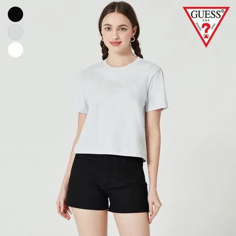 [게스]게스 여성 쁘띠하트로고 반팔티 OO2K2475