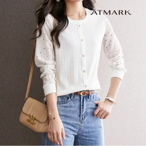 ATMARK 시스루도트슬립니트_AA41KN059G