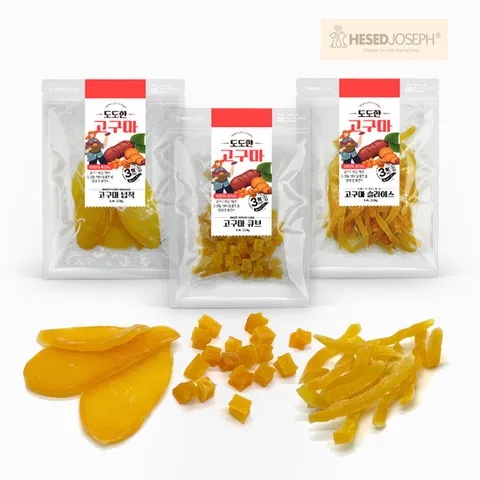 100%리얼 무방부제 고구마 간식 도도한 고구마 간식 250g 3종