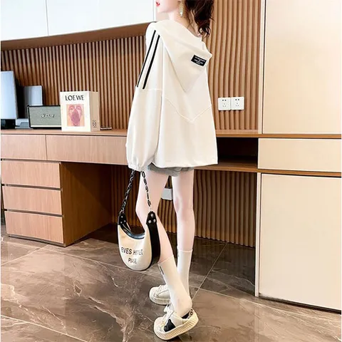 [아리엘스타일]캐주얼 데일리룩 레크로후드집업