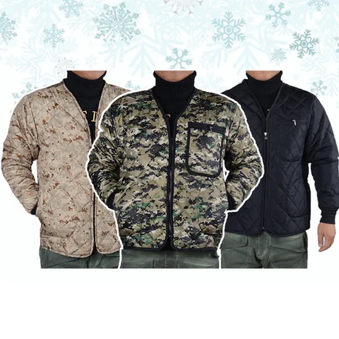 국산 브이넥 깔깔이 방한복 경량 패딩 점퍼 작업복 간절기 환절