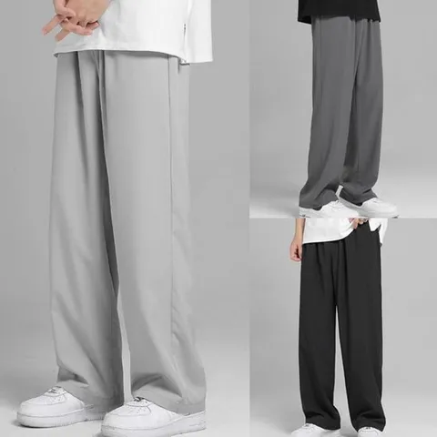 남자 캐주얼 편한 허리밴딩 쿨 일자 무지팬츠